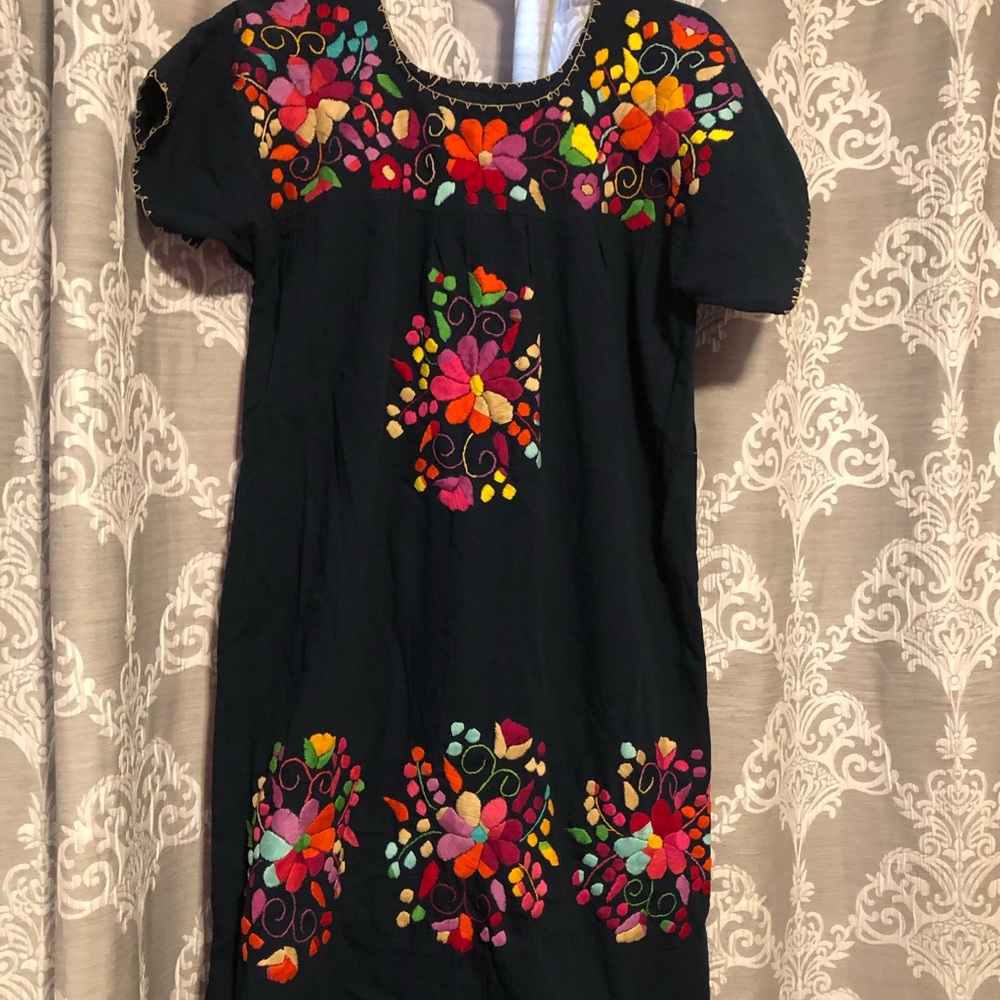 New Beautiful embroidered Navy blue dress.